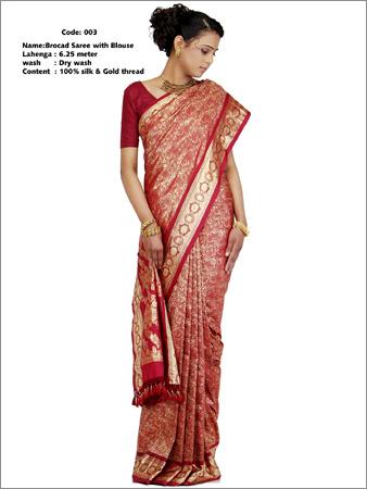 Brocade Saree with Blouse
