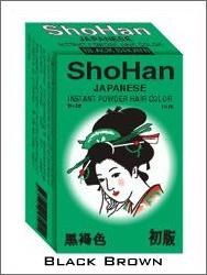 Hair colour black brown