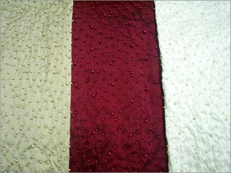 Allover Beaded Silk Fabric