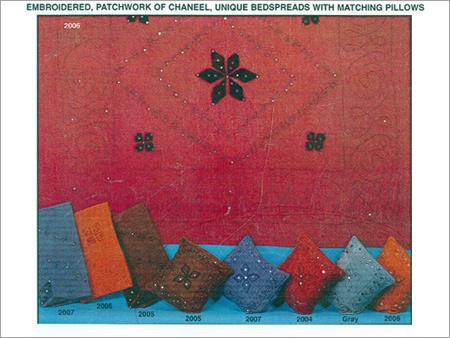 Embroidered Patchwork Cushions