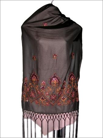 Poly Gorget Fringe with Embroidery and Hand Work