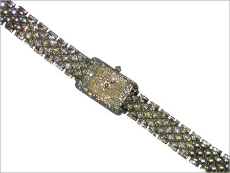 Diamond studded watch