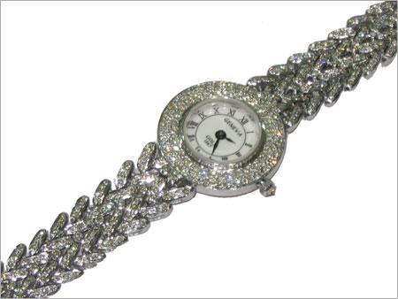 Diamond studded watch