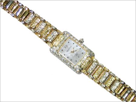 Diamond studded watch