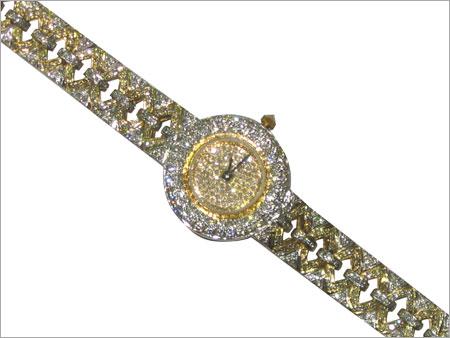 Diamond studded watch