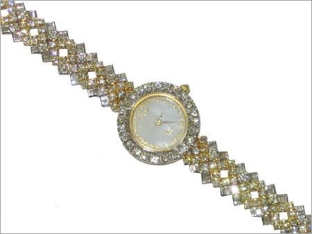 Diamond studded watch