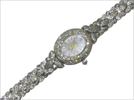 Diamond studded watch