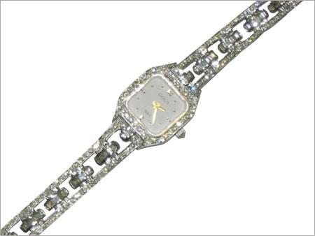 Diamond studded watch