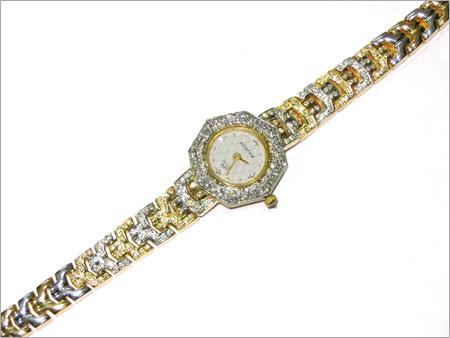 Diamond studded watch