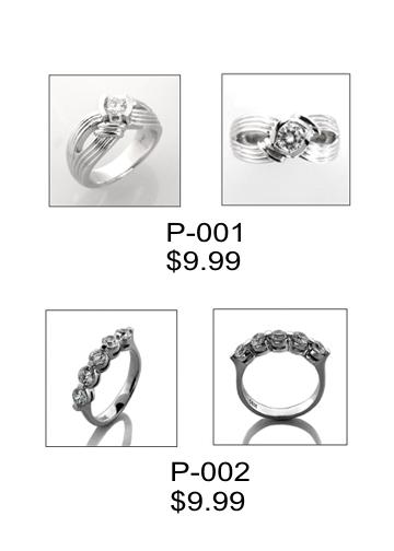 CUBIC ZERCONIA STERLING SILVER RINGS