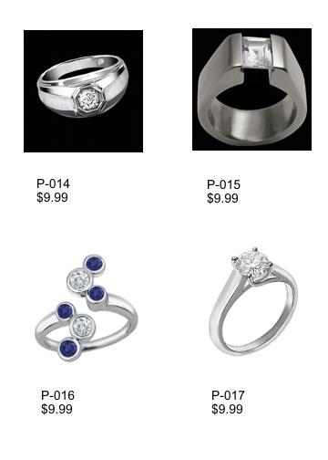 CUBIC ZERCONIA STERLING SILVER RINGS