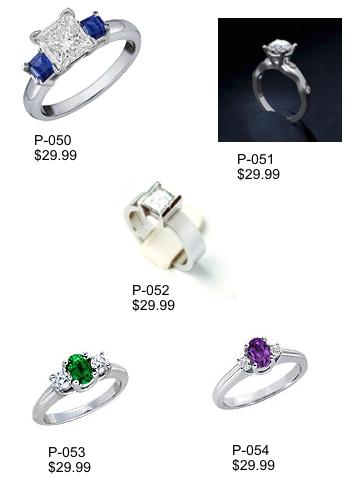 SEMI PRECIOUS & CZ STERLING SILVER RINGS
