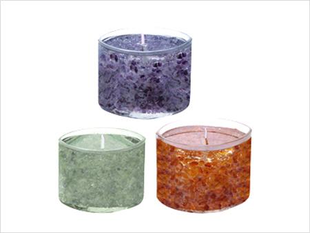 Gel Candles Oval - Gel Wax Multicolor Oval Shape | 500-600 Carats Gemstone Embedded Warm Glow Exotic Design