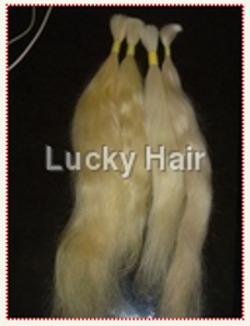 Customized Golden Bleached Human Hair