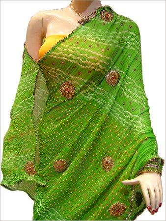 Jorjet Bandhej Saree