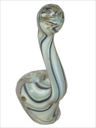Smoking Pipes - Borosilicate Glass, 6-8 Inches, White | Small Bowl, Elegant Design, Durable, Easy Cleaning