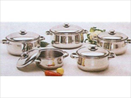 S.S. Belly Shape 5 pcs Casserole Set