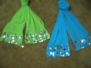 Silver Round Sequence Scarve