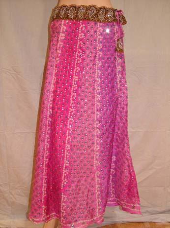 Indian Silk Bandhej Skirt