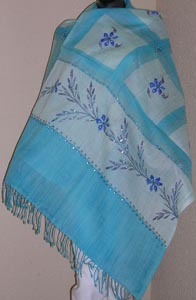 Woollen stole with ebriodery