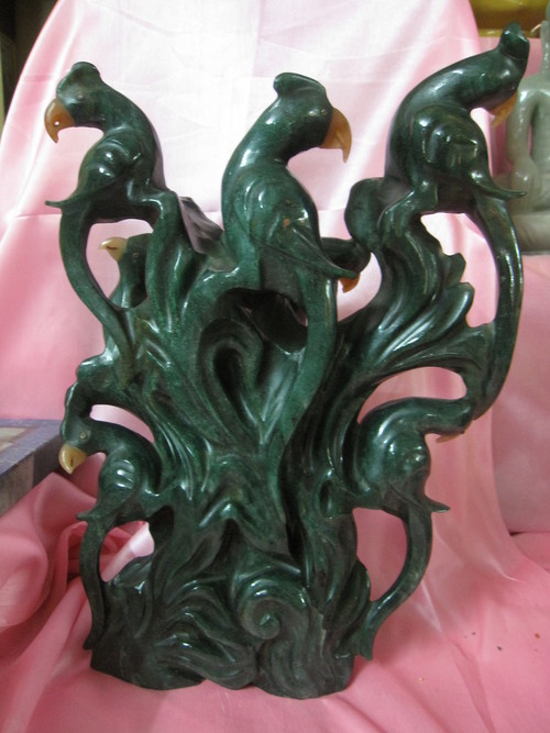 Gemstone Bird Sculptures