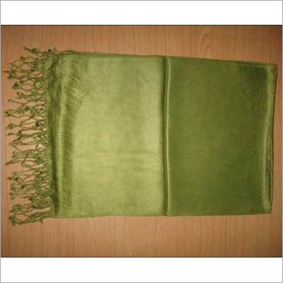 Stoles - Silk 70x180 cm Olive Green | Soft Fabric Elegant Design Versatile Style Fringed Edges
