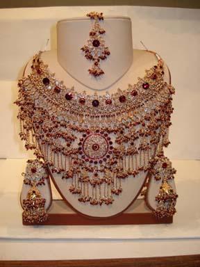 Necklace Set - Gold-Plated Alloy, 18 Inch, 1 Inch Earrings | Elegant Design, Cubic Zirconia Accents, Wedding Accessory