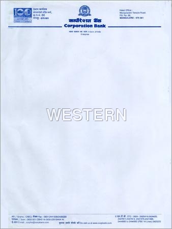 Computer Stationery Letterhead By WESTERN DATA FORMS