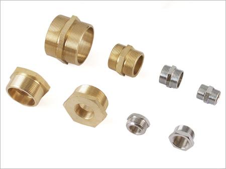 C.P./Brass Hex Bush and Nipple