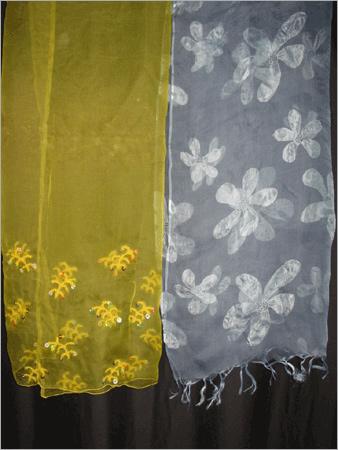 Scarves, Stoles, Pareos & Made-ups - Silk, 70x180cm, Yellow | Soft Fabric, Floral Pattern, Lightweight, Versatile