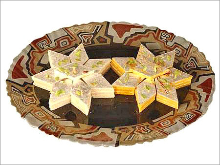 White Kesar Kaju Katli