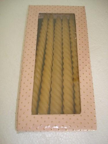 Handmade Bees Wax Spiral Candles