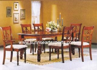 Wooden Lorian Dining Sets - Premium Quality Wood Customizable Designs | Termite Resistance Sleek Finishes Space Efficient