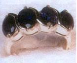 sterling silver rings studded with amethyst oval shapes