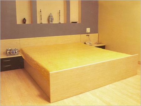 Interior Decorative Items - Wood Bed Frame, 6ft x 4ft, Beige | Aesthetic Appeal, Durable Design, Easy Cleaning, Modern Style, Space Saving