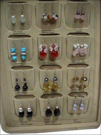 Semi Precious Stone & Silver Earings