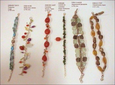 Semi Precious Stones & Silver Bracelets