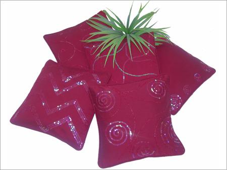 Cushion With Embroidery - Polyester Blend