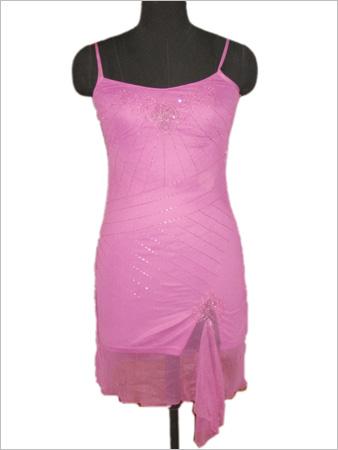 Ladies Fancy Pink Dress
