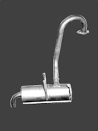 Stainless steel silencer-Lml Piaggio rear