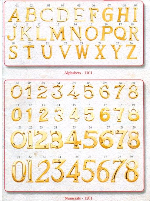 Brass - Alphabets & Numerals