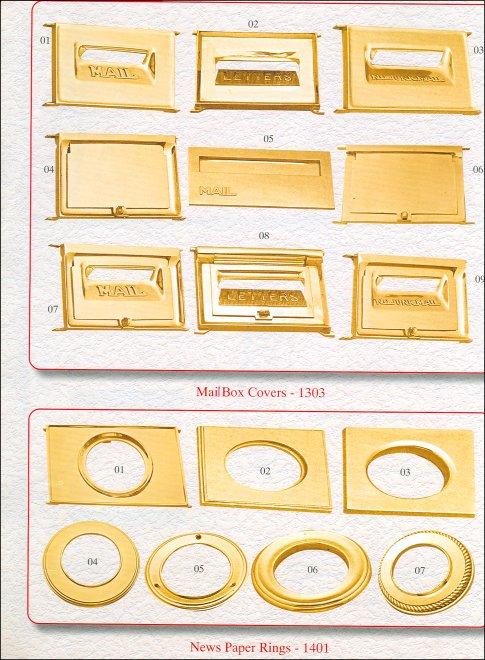 Brass - Mail Box Covers & News Paper Rings