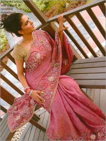 Embroidered Saree
