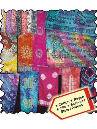 Mix--Cotton / Rayon / Silk Scarves Stoles Pareos