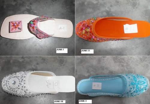 Ladies Leather, Beaded Shoes