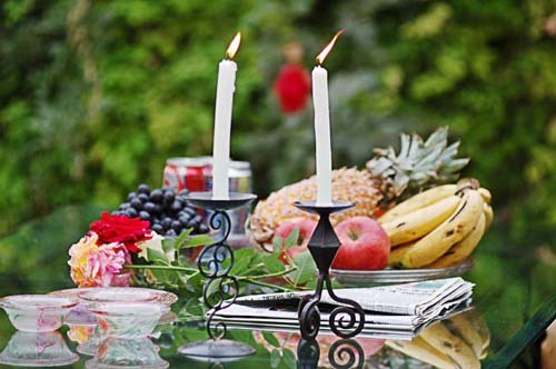 Wrought Iron Candle Stand