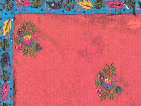 Chiffon Saree with Hand Embroidery