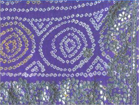 Bandhani Saree with Hand Embroidery