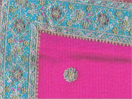 Silk Saree with Hand Embroidery