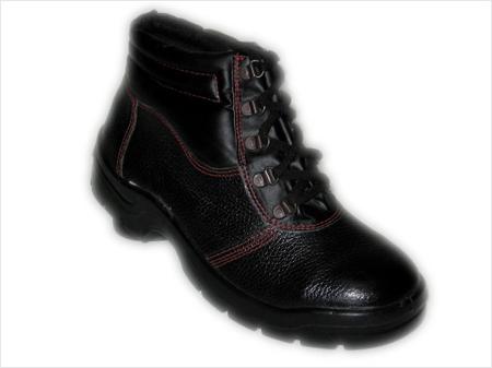 Safety Shoes - Leather, Various Sizes, Rubber Sole | Lace-Up, Impact Resistance, Ankle Support, Slip Resistance, Comfortable Fit